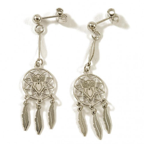 Kolczyki srebrne z sową AN39