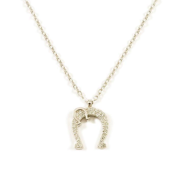 Łańcuszek srebrny podkowa z cyrkoniami ŁAN7