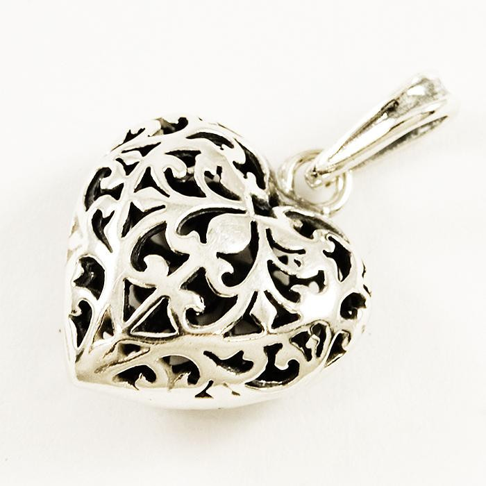Srebrny wisiorek ażurowe serce WIS5