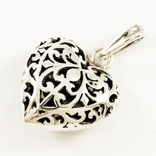 Srebrny wisiorek ażurowe serce WIS5