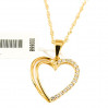 Złoty wisiorek serce z łańcuszkiem pr. 585 ZŁ19