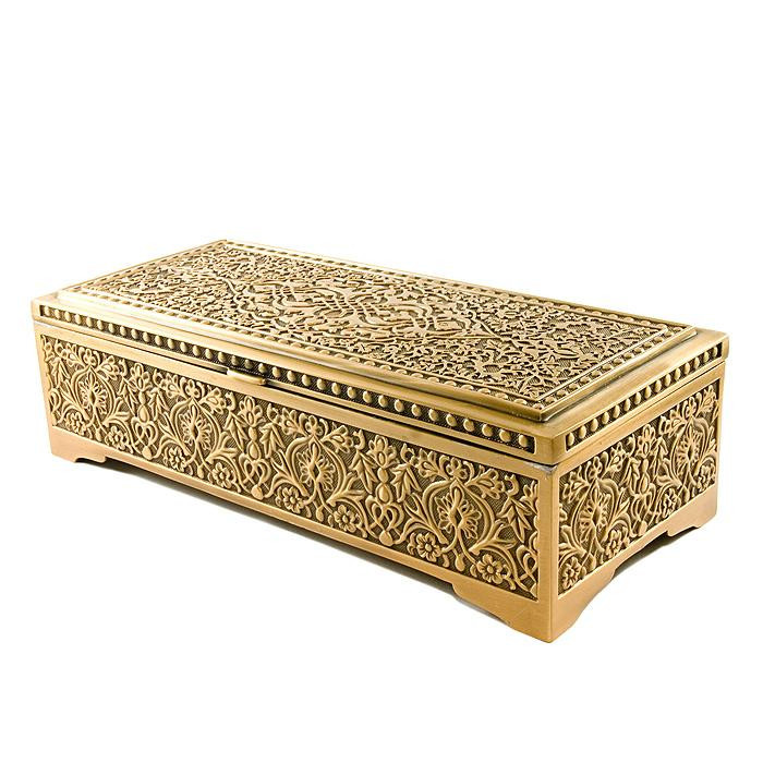 Mosiądzowana kasetka na biżuterię 466-6073