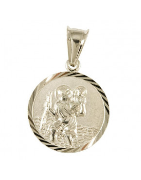 Medalik, wisiorek srebrny Święty Krzysztof M32
