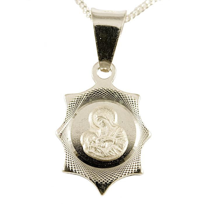 Medalik srebrny Matka Boska z dzieciątkiem M35