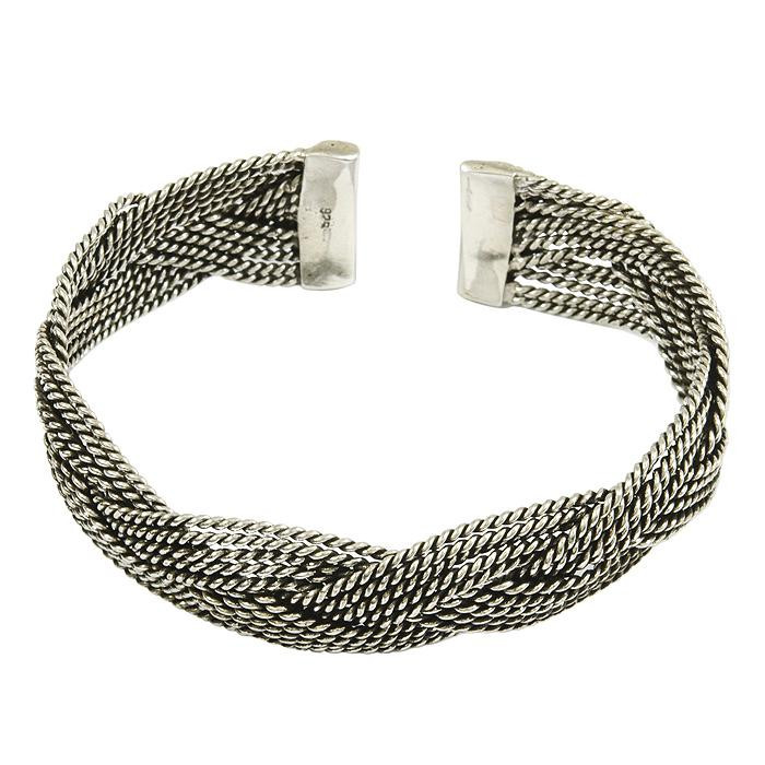 Bransoletka srebrna warkocz BRA16