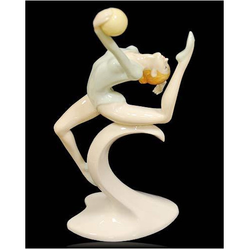 Figurka porcelanowa atletka z piłeczką