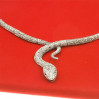 Naszyjnik srebrny wąż z markazytami NA1