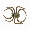 Broszka srebrna pająk z markazytami BRO17