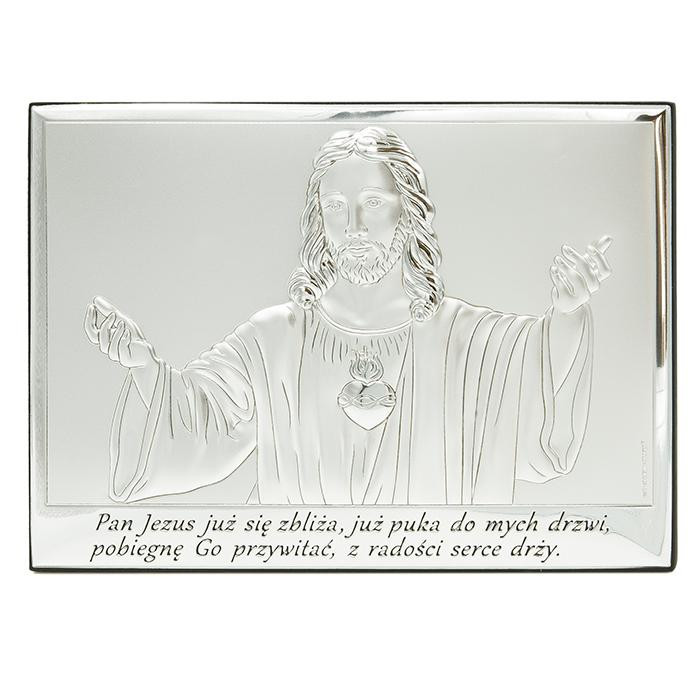 Ikona, obrazek srebrny z wizerunkiem Jezusa - Pamiątka I Komunii Świętej 6621/3