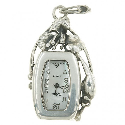 Srebrny zegarek damski na łańcuszek Violett 189