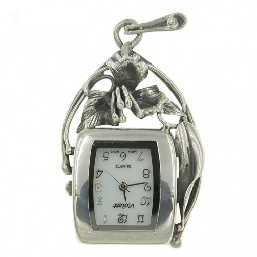 Srebrny zegarek damski na łańcuszek Violett 190