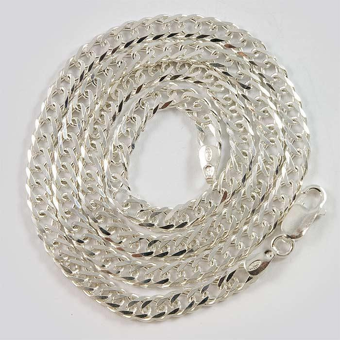 Łańcuch srebrny rombus 55cm ŁAN76