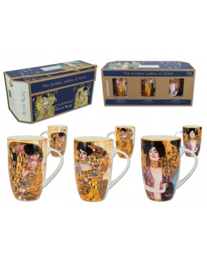 Kpl. 3 kubków - G. Klimt, Pocałunek, Adela, Judyta (CARMANI)