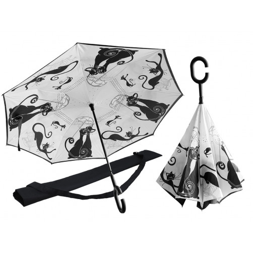 Parasol odwrotnie otwierany - Koci świat (CARMANI) Parasol odwrotnie otwierany - Koci świat (CARMANI)
