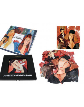 Chusta - A. Modigliani, Kobieta w kapeluszu i Mario Varvogli (CARMANI) 023-1041