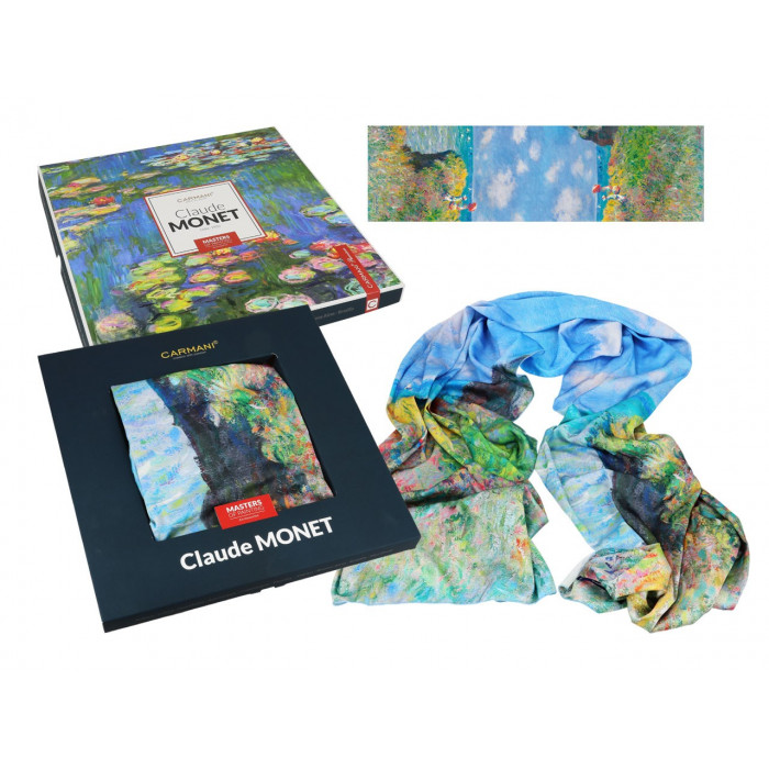 Szal - C. Monet, Spacer po klifie w Pourville (CARMANI)