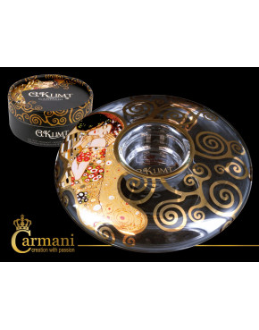 Świecznik dysk duży - G. Klimt Pocałunek (CARMANI)