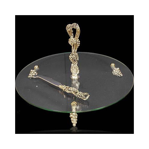 Patera szklana+nożyk P345-23279