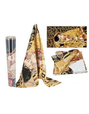 Ręcznik (duży) - G. Klimt, Pocałunek (czarne tło) (CARMANI)