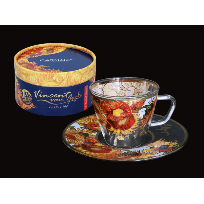 Filiżanka espresso - V. Van Gogh. Słoneczniki (CARMANI)