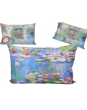 Poduszka z wypełnieniem/suwak (duża) - Claude Monet, Lilie wodne (CARMANI) 023-8411