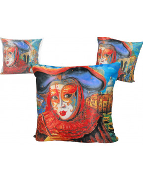 Poduszka z wypełnieniem/suwak - Alex Levin, Maska wenecka (CARMANI) 023-8082