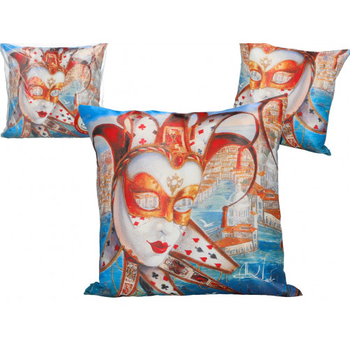 Poduszka z wypełnieniem/suwak - Alex Levin, Maska wenecka (CARMANI)