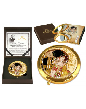 Lustereczko - G. Klimt, Pocałunek (kremowe tło, CARMANI)