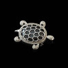 Broszko-wisior srebrny żółw z onyxem BR UN 104/8