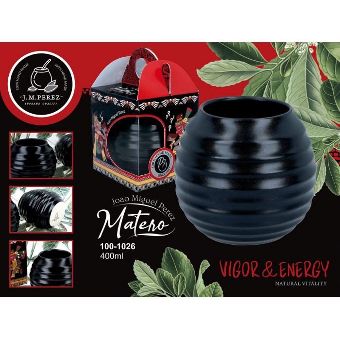 Naczynie Ceramiczne do Yerby - czarna opona