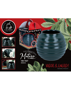 Naczynie Ceramiczne do Yerby - zielono-szara opona 100-1027