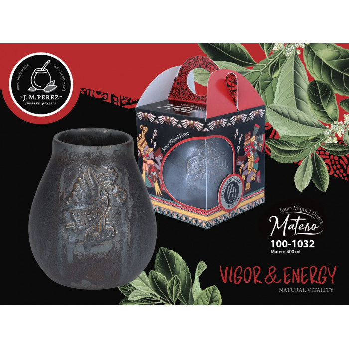Naczynie Ceramiczne do Yerby - metaliczne