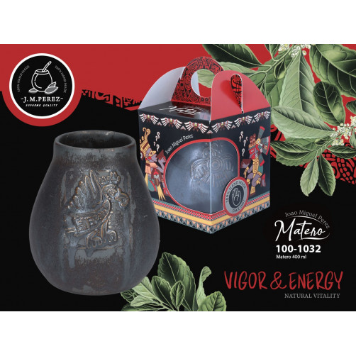 Naczynie Ceramiczne do Yerby - metaliczne