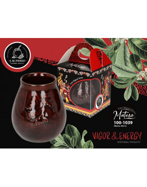 Naczynie Ceramiczne do Yerby - koniak 100-1039