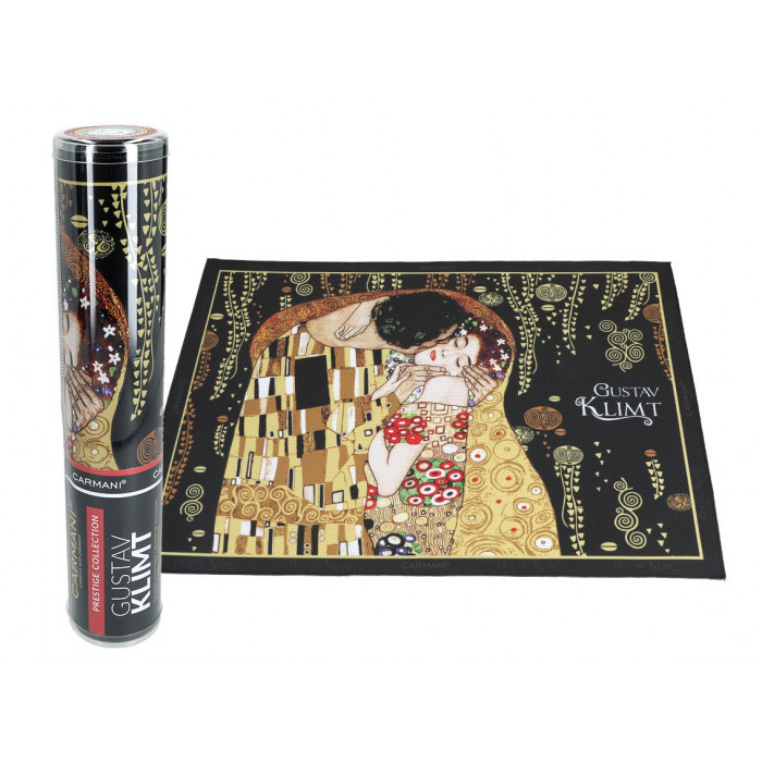 Podkładka na stół - G. Klimt, Pocałunek (czarne tło) (CARMANI)
