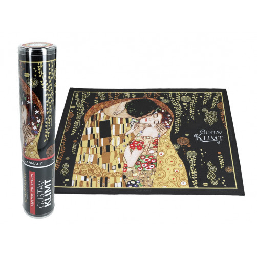 Podkładka na stół - G. Klimt, Pocałunek (czarne tło) (CARMANI)