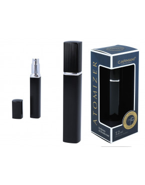 Atomizer - pojemnik karbowany na perfumy/płyn antybakteryjny - czarny