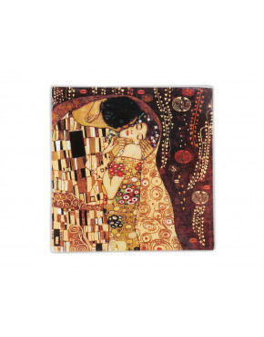 Talerz dekoracyjny - G. Klimt, Pocałunek 13x13cm /box