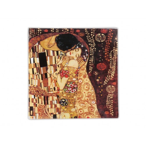 Talerz dekoracyjny - G. Klimt, Pocałunek 13x13cm /box Talerz dekoracyjny - G. Klimt, Pocałunek 13x13cm /box