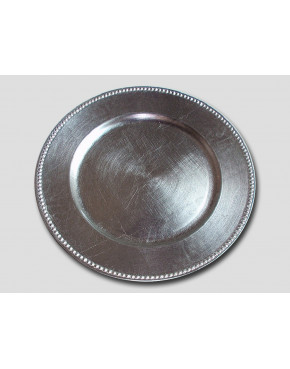 Podkładka lakowa pod talerz - srebrna