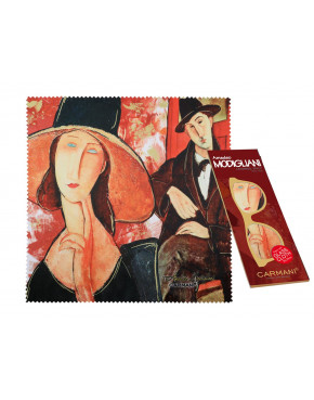 Ściereczka do okularów - A. Modigliani, Kobieta w kapeluszu i Mario Varvogli (CARMANI)