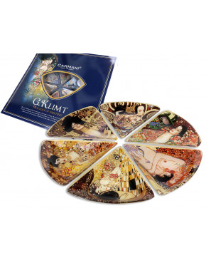 Talerz dekoracyjny - G. Klimt, 6 części (mix 6 wzorów) 198-7030