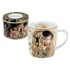 Kubek w puszce - G. Klimt, Pocałunek (kremowe tło, CARMANI)
