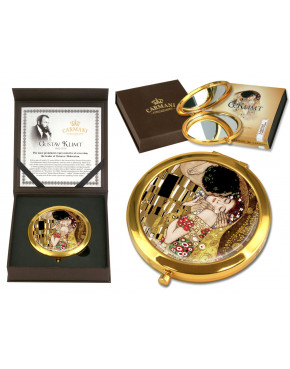 lustereczko Klimt Pocałunek brązowe tło CARMANI 181-1002