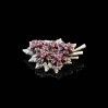 Broszka srebrna z rubinami 159/T 19.8g