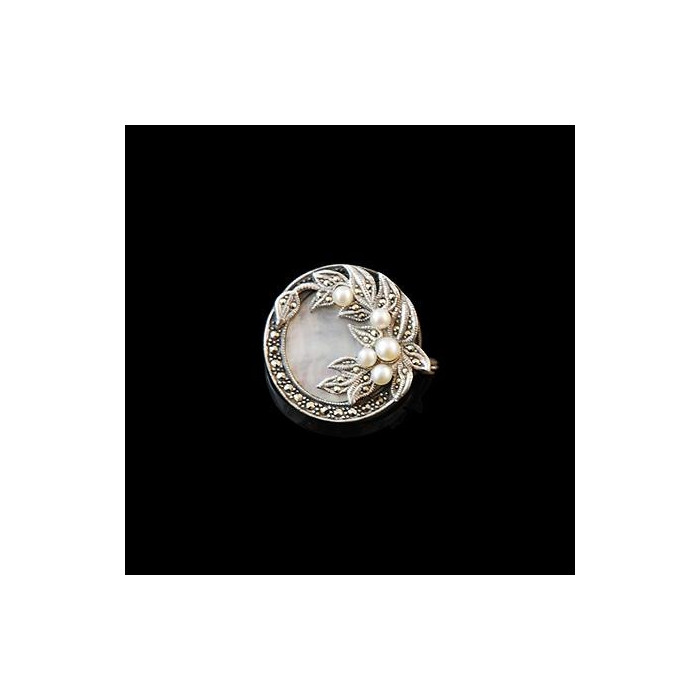 Broszka srebrna z masą perłową BR JA 76/0 13.4g