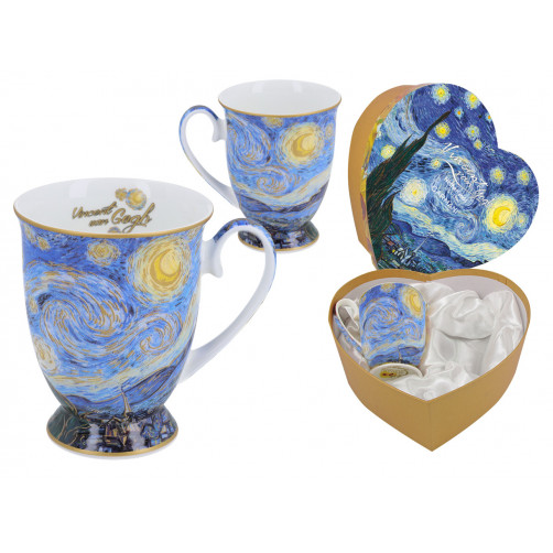 Kpl. 2 kubków w sercu - V. van Gogh, Gwiaździsta noc (CARMANI) Kpl. 2 kubków w sercu - V. van Gogh, Gwiaździsta noc (CARMANI)