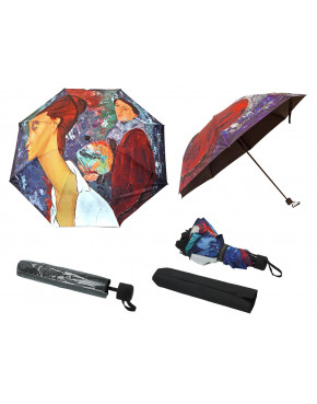 Parasol składany - A. Modigliani, Autoportret i Lunia Czechowska (dekoracja na wierzchu) (CARMANI)