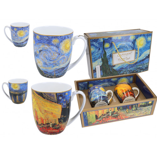 Kpl. 2 kubków - V. van Gogh,  Taras kawiarni nocą i Gwiaździsta Noc (CARMANI)