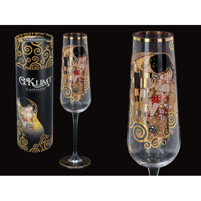 Kieliszek do szampana - G. Klimt, Pocałunek (CARMANI)